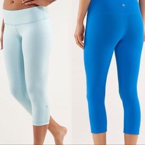 Lululemon Wunder Under reversible crop leggings